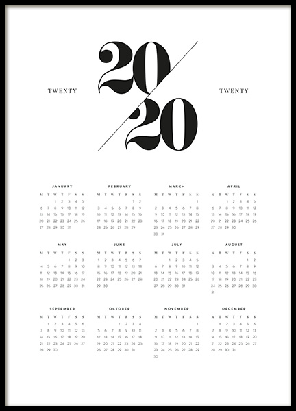 Wandkalender Kalender 2020 Online Kaufen Desenio