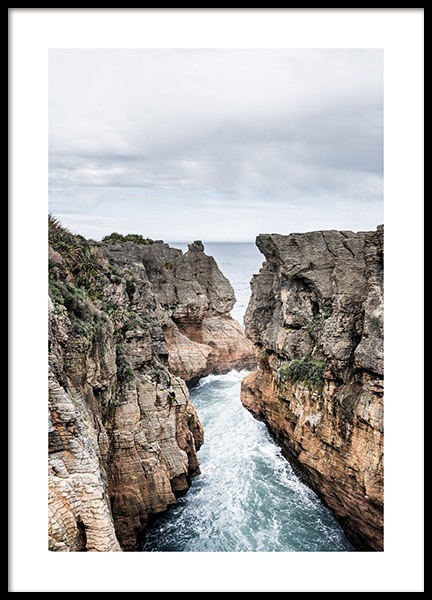 Dolomite Point New Zealand Poster Felsige Klippen Desenio De