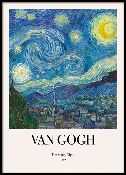 Van Gogh The Starry Night Poster Abstrakte Nacht Desenio De