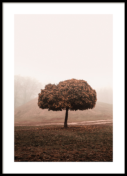 Misty Tree Poster