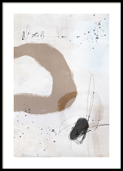 Abstract Scribbles No1 Poster