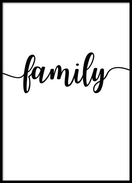Family Poster in der Gruppe Poster / Typografie Poster bei Desenio AB (2407)