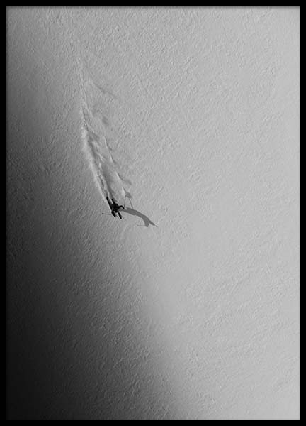 Baqueira Skiing Poster in der Gruppe Poster / Schwarz-Weiß bei Desenio AB (3478)