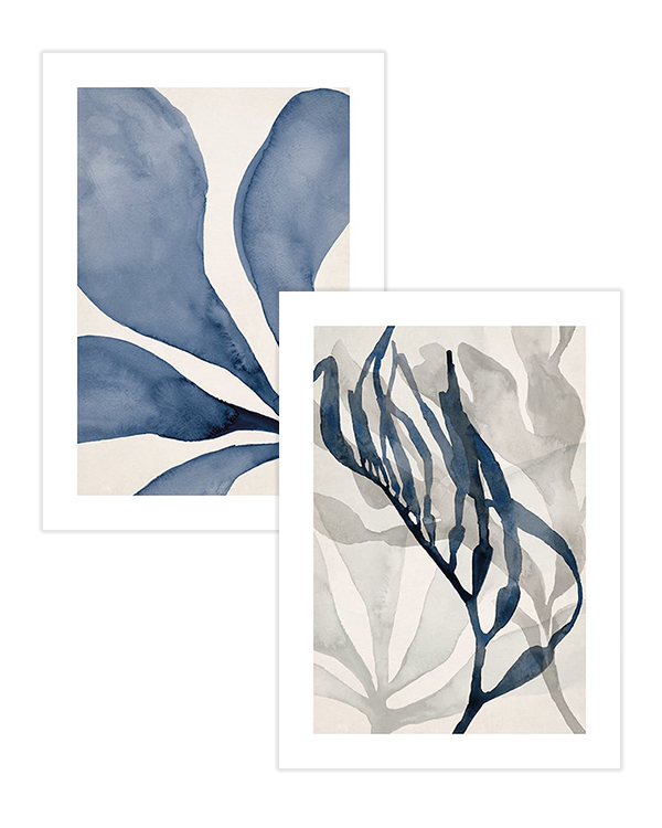 – Botanische Illustrationen in Blau