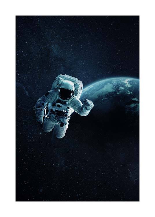 Astronaut In Space Poster / Kinder bei Desenio AB (10118)