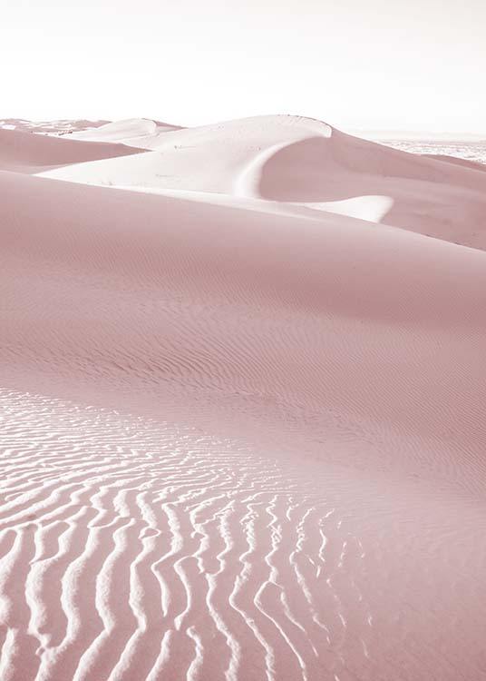  - Moderne Fotografie einer pinken Sanddüne in der Sahara.