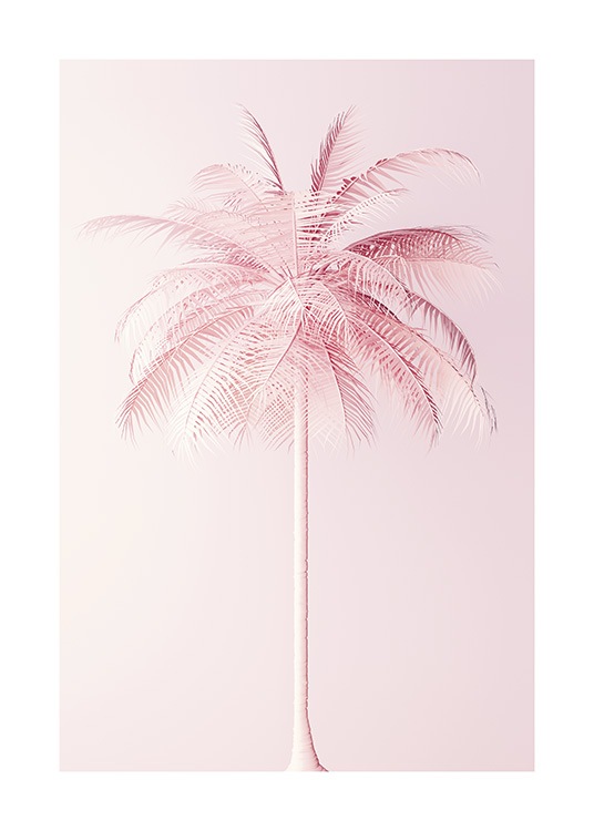 Pastel Pink Palm Poster / Botanik bei Desenio AB (10635)