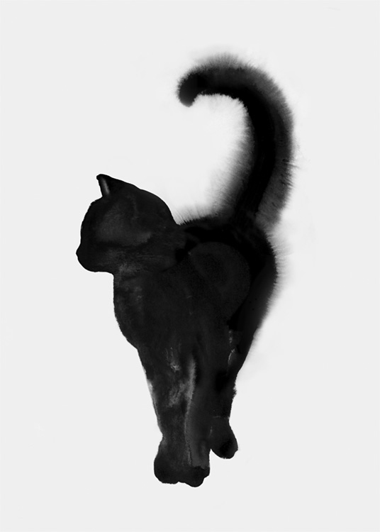 Proud Cat Poster / Schwarz-Weiß bei Desenio AB (10684)
