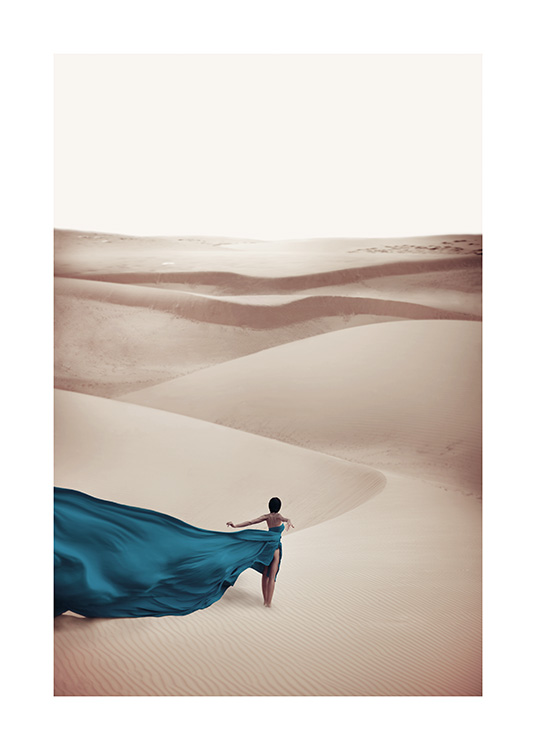 Woman in Blue Dress Poster / Naturmotive bei Desenio AB (11144)