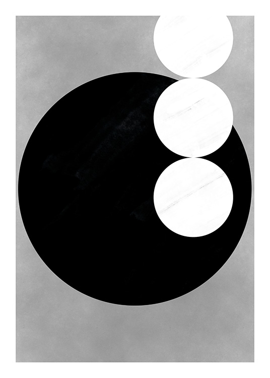 Black & White Shapes No3 Poster / Schwarz-Weiß bei Desenio AB (11230)