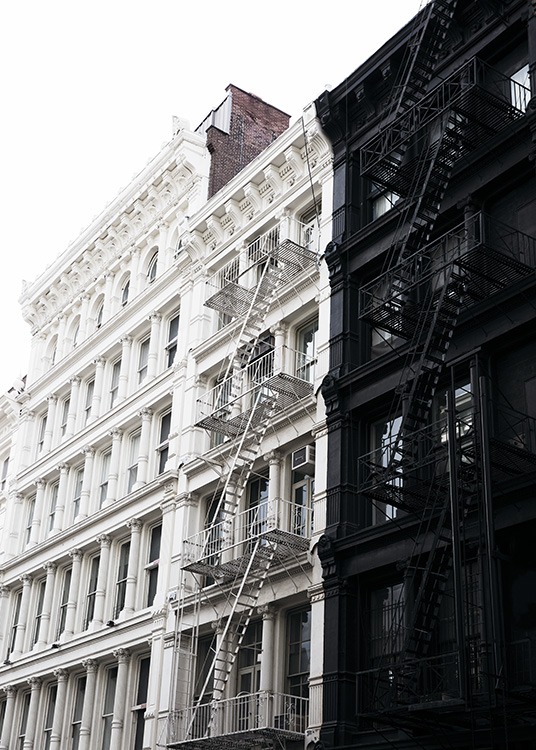 Soho Contrast Poster Schwarz Weiss Desenio De