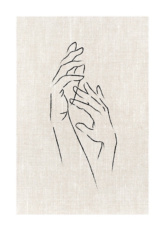 Texture Line Hands Poster / Kunstdrucke bei Desenio AB (11429)