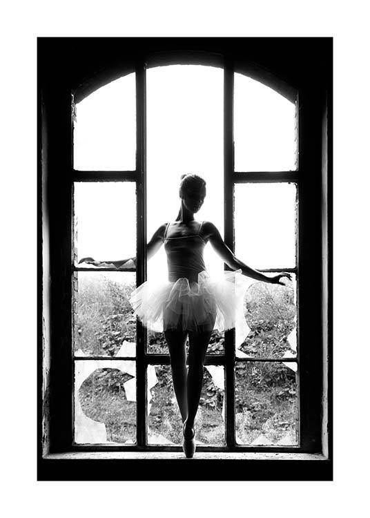 Window Ballet Poster / Schwarz-Weiß bei Desenio AB (11701)