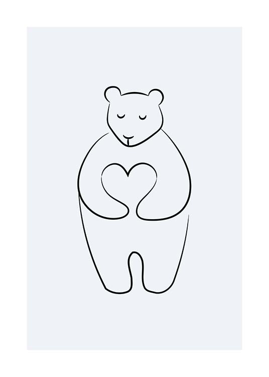 Bear Love Poster / Kinder bei Desenio AB (11747)