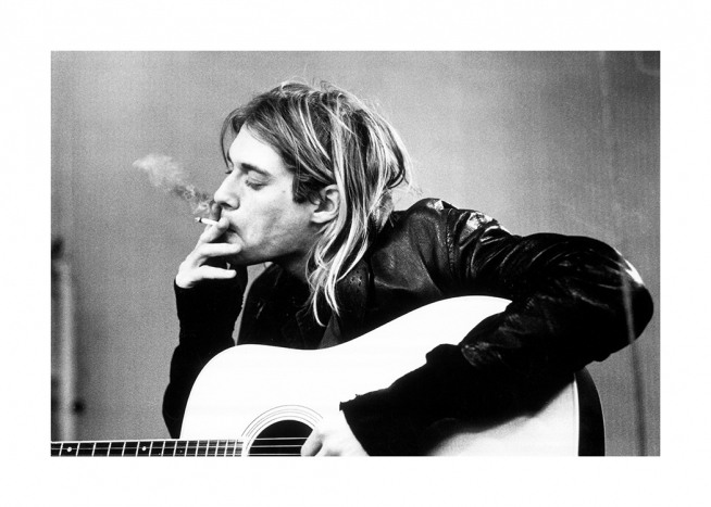 Kurt Cobain Poster / Schwarz-Weiß bei Desenio AB (11966)