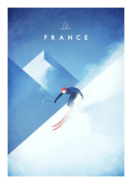 Ski France Poster / Henry Rivers bei Desenio AB (11984)