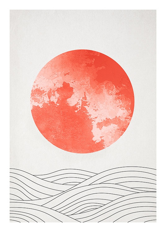 Coral Sunrise Poster / Kunstdrucke bei Desenio AB (12244)