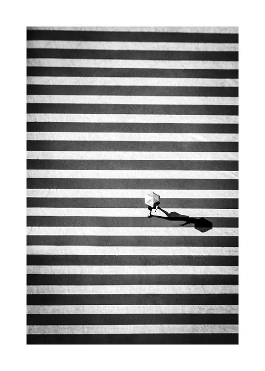 Zebra Crossing Poster / Schwarz-Weiß bei Desenio AB (12383)