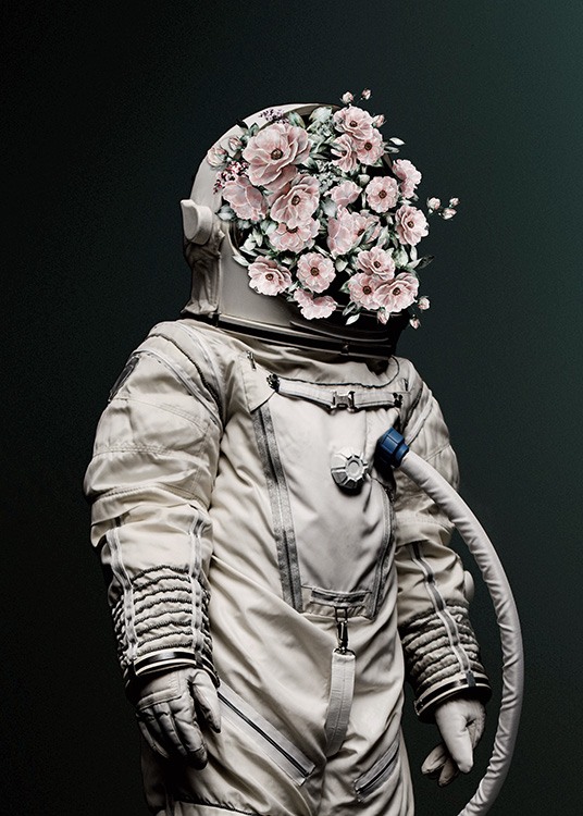 Flower Astronaut Poster / Fotografien bei Desenio AB (12495)