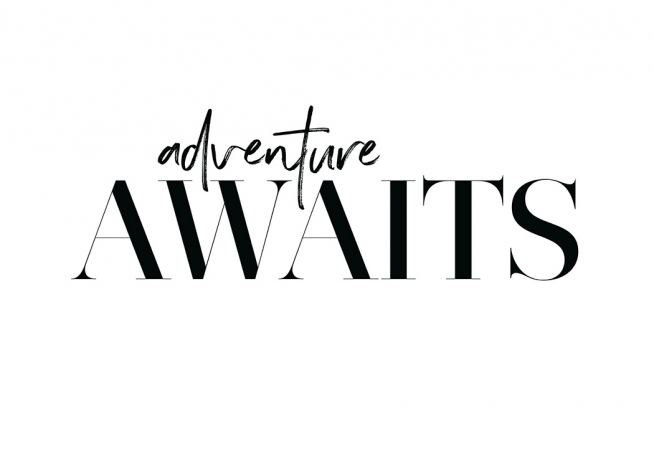 Adventure Awaits Poster / Poster mit Sprüchen bei Desenio AB (12605)