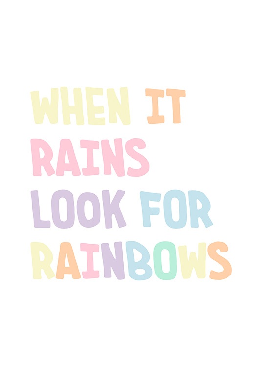Look for Rainbows Poster / Kinder bei Desenio AB (12682)