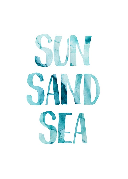 Sun Sand Sea Poster / Poster mit Sprüchen bei Desenio AB (12834)