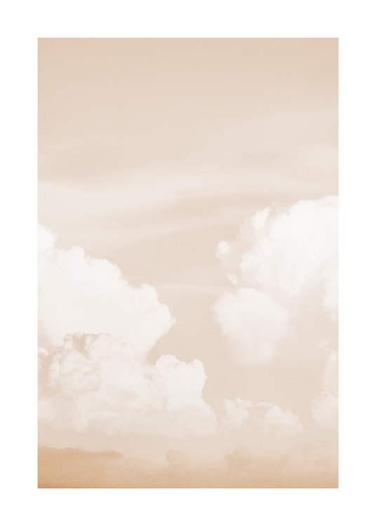  - Fotografie von Wolken an einem pfirsichfarbenen Himmel mit pastelligem Finish