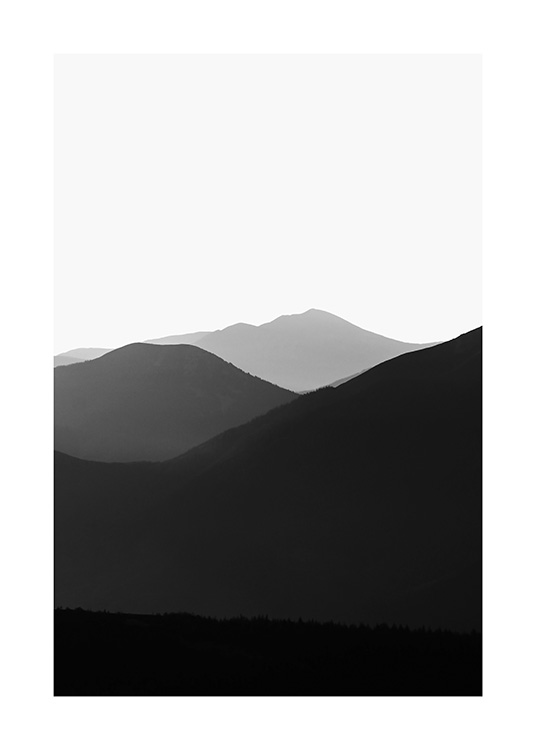  - Schwarz-weiß-Fotografie mit einem Blick auf die Karpaten im Nebel