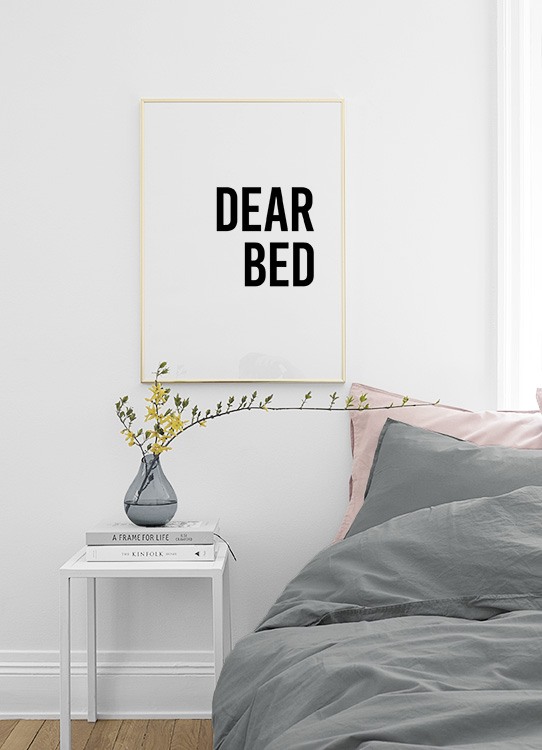 Dear Bed I Love You No1 Poster Typografie Dear Bed Desenio De