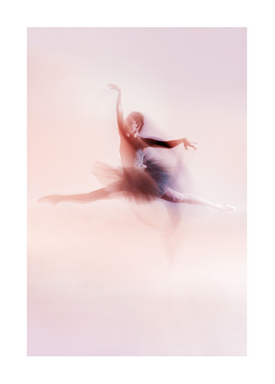 Blurred Dancer Poster Ballett Tanzerin Im Sprung Desenio De