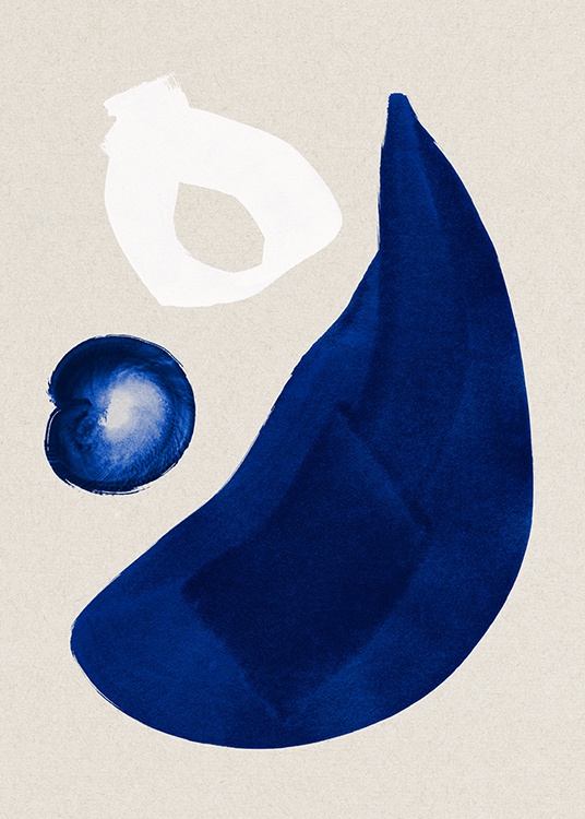 Cobalt Shapes No1 Poster / Abstrakte Kunst bei Desenio AB (13661)