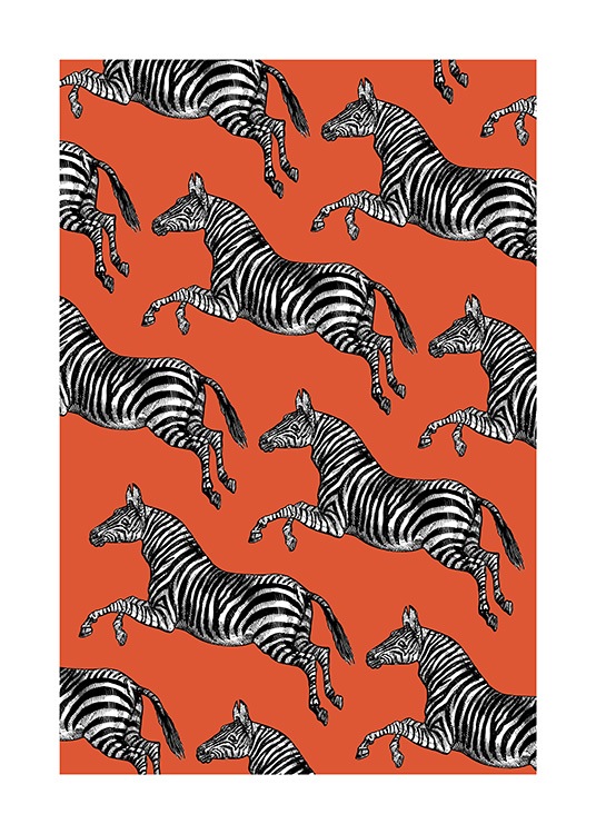 Vintage Zebras Poster / Tiere bei Desenio AB (13787)