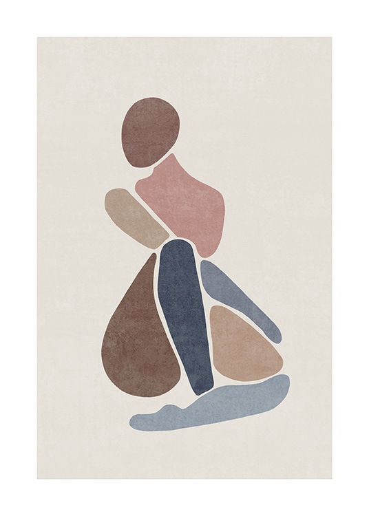 Female Color Blocks No1 Poster / Illustration bei Desenio AB (13797)