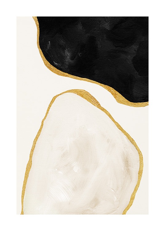 Gilded Shapes No1 Poster / Abstrakte Kunst bei Desenio AB (13811)