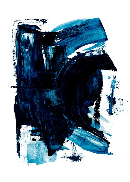 Blue Painting No2 Poster / Abstrakte Kunst bei Desenio AB (13842)