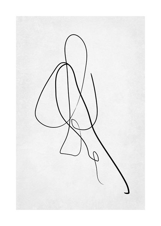  - Line-Art-Zeichnung eines Beinpaars in Schwarz auf einem grauen Hintergrund