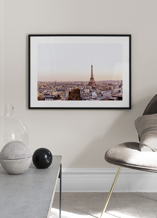 Paris Dawn Poster Blick Auf Paris Desenio De