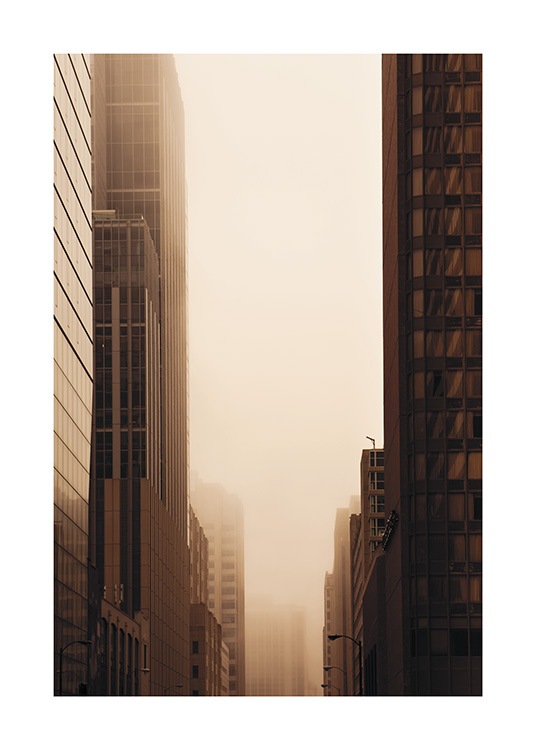  – Fotografie von Nebel zwischen Wolkenkratzern