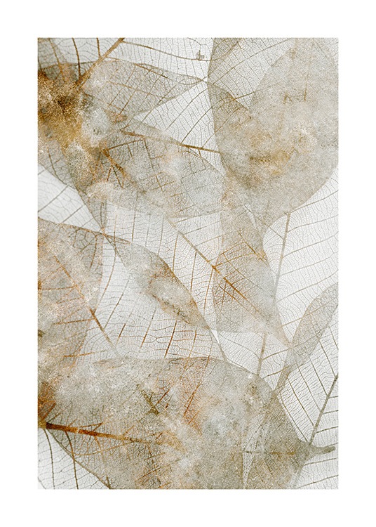  – Fotografie von Blättern in Beige und Gold