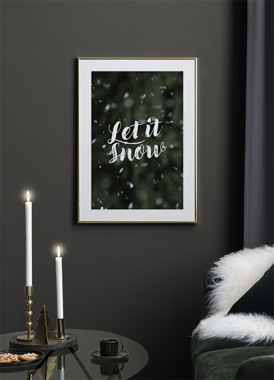 Let It Snow Poster Motivationsposter Desenio De