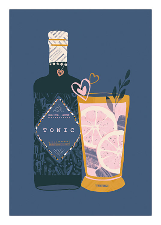 Time For Gin B Poster - Gin & Tonic - Desenio.de