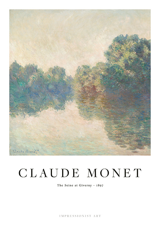  – Monet-Gemälde der Seine mit Bäumen am Wasser