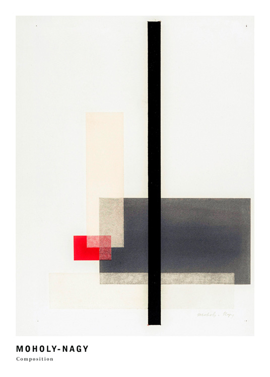 – Grafikposter mit Quadraten von dem berühmten Künstler Maholy-Nagy