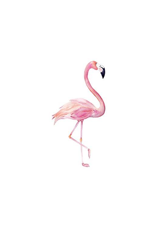 Flamingo Aquarelle  Poster / Kinder bei Desenio AB (2222)