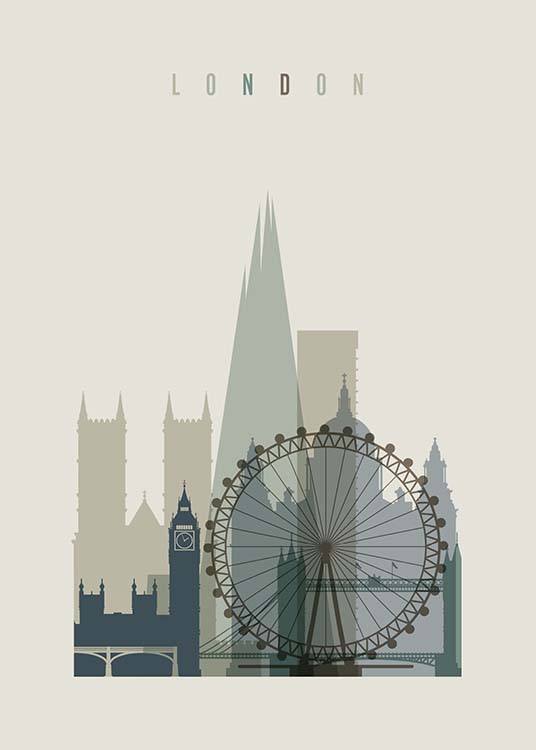 London Skyline Poster / Karten und Städte bei Desenio AB (2356)