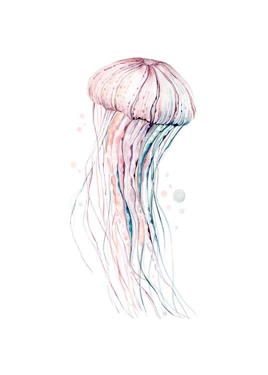Aquarelle Jellyfish Poster / Tiere bei Desenio AB (2905)