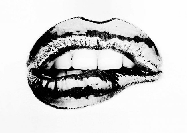 Monochrome Lips Poster / Fashion bei Desenio AB (2974)