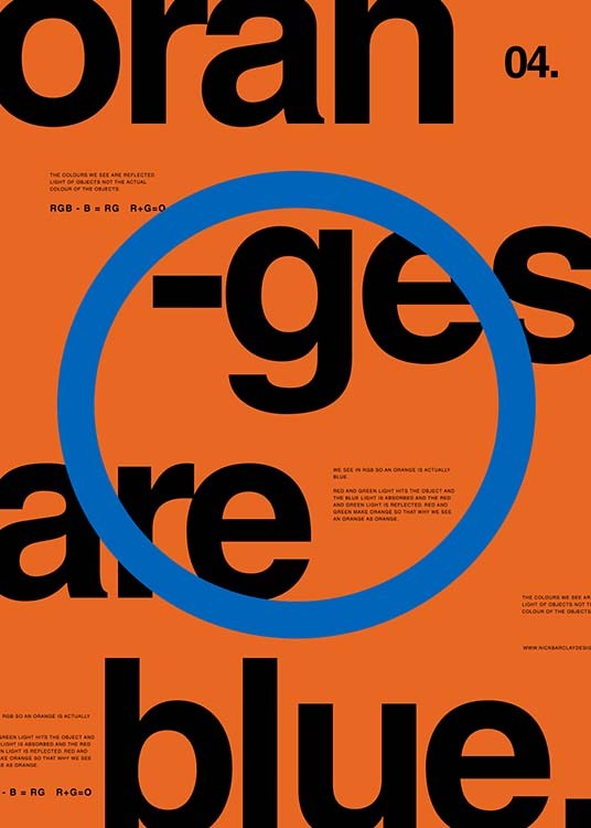 Oranges Are Blue Poster / Grafische Kunst bei Desenio AB (2986)