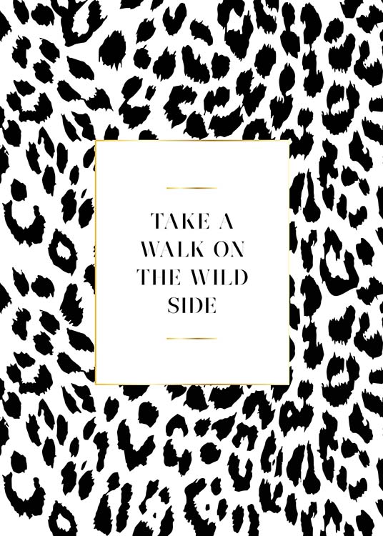  – Zitatebild mit einem Text in einem weißen Quadrat, im Hintergrund Leopardenmuster