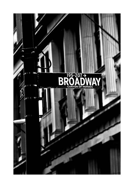 Broadway Poster / Schwarz-Weiß bei Desenio AB (3295)